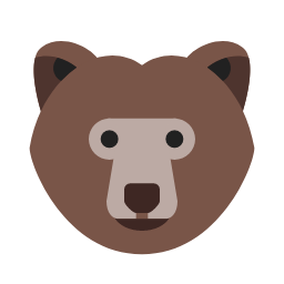 Bear Face Icon, bear,animal,mammal