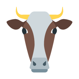 Cow Head Icon, cow,animal,mammal
