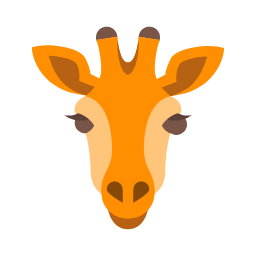 Giraffe Head Icon, giraffe,animal,mammal