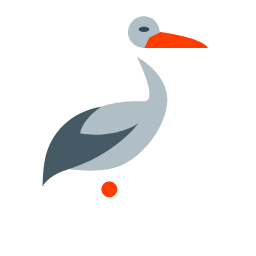 Stork Icon, stork,bird,animal