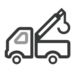 Flatbed Truck Icon (Black) Icon, flatbed,truck,shipping