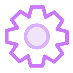 Settings Gear Icon (Purple) Icon, settings,gear,configuration