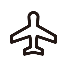 Airplane Icon (White Outline) Icon, airplane,travel,outline