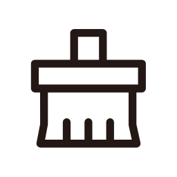 Cleaning Brush Icon (White Outline) Icon, cleaning brush,cleaning,outline
