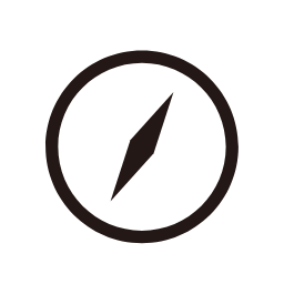Compass Icon (White Outline) Icon, compass,discovery,outline