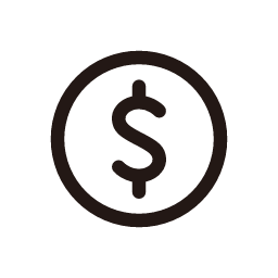 Dollar Icon (White Outline) Icon, dollar,finance,outline