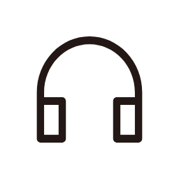 Headphones Icon (White Outline) Icon, headphones,audio,outline