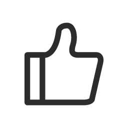 Like Icon (White Outline) Icon, like,thumbs-up,outline