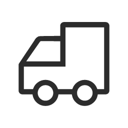 Logistics Icon (White Outline) Icon, logistics,truck,outline