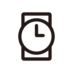 Watch Icon (White Outline) Icon, watch,time,outline