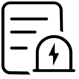 Contract Alert Icon, contract,alert,lightning