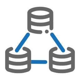 Distributed Database Icon, distributed database,database,data