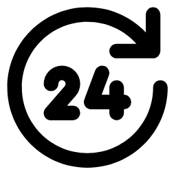 24 - Hour Icon, 24h,service