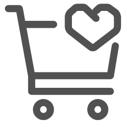 Cart with Heart Icon, cart,heart,shopping
