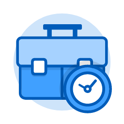 Tenure Icon, tenure,briefcase,clock