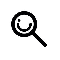 Search Icon, search,magnifying glass,smile