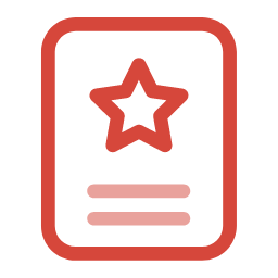 Administrative License Icon, administrative license,document,star