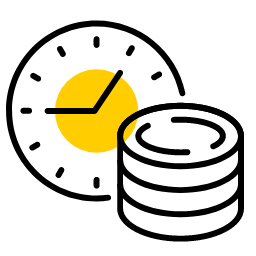 Service Fee Icon, service fee,clock,finance