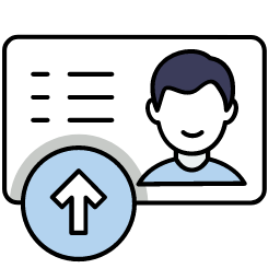 ID Card Portrait Side Icon, ID card,portrait,upload