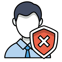Identity Verification Failure Icon, identity verification,failure,shield