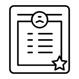 Business License Icon, business license,document,star