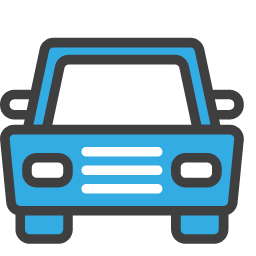 Travel Around Icon, local travel,car