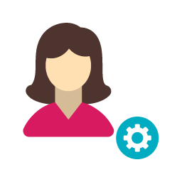 Female Profile Settings Icon, settings,female profile,gear