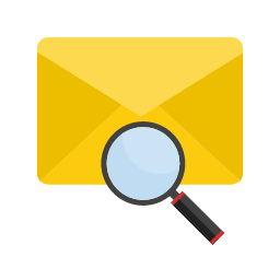 Find Mail Icon, find,mail,magnifying glass