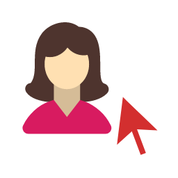 Select Female Profile Icon, select,female profile,cursor