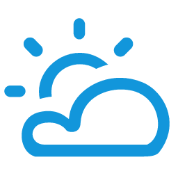 Partly Cloudy Weather Icon, weather,partly cloudy,sun