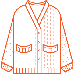 Knitted Cardigan Icon, knitted cardigan,cardigan,clothing