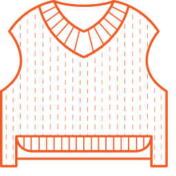 Knitted Vest Icon, knitted vest,vest,clothing
