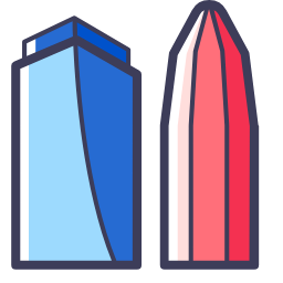 Skyscraper Duo Icon, skyscraper,tower