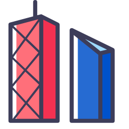 Skyscraper Pair Icon, skyscraper,tower