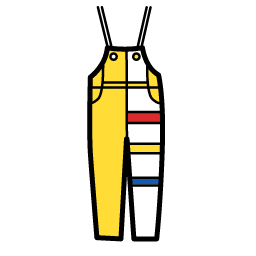 Mondrian Style Overalls Icon, overalls,Mondrian,fashion
