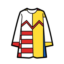 Mondrian Style Printed Dress Icon, printed dress,Mondrian,fashion