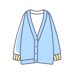 Light Blue Cardigan Icon, cardigan,light blue,open - front
