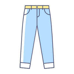 Light Blue Trousers Icon, trousers,light blue,women's wear