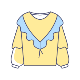 Yellow Sweater Icon, sweater,yellow,light blue collar