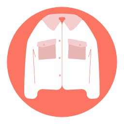 Coat Top with Pattern Icon, coat,top,pattern