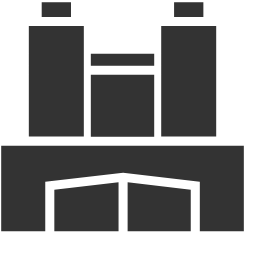 Twin - tower Building (filled) Icon, building,twin - towers,filled