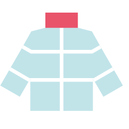 Blue Down Jacket Icon, down jacket,clothing