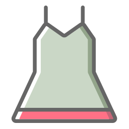 Gray Dress Icon, dress,clothing