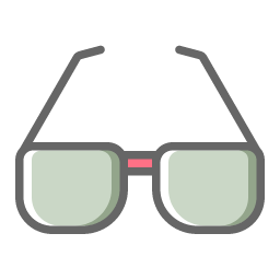 Gray Glasses Icon, glasses,accessory
