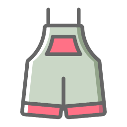 Gray Overalls Icon, overalls,clothing