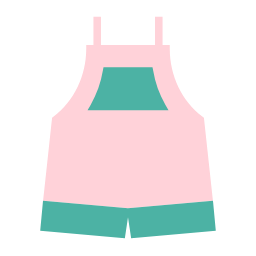Pink Overalls Icon, overalls,clothing