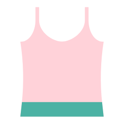 Pink Tank Top Icon, tank top,clothing