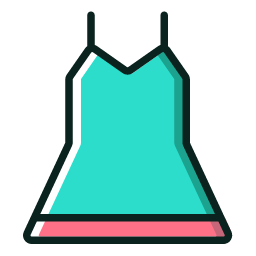 Teal Dress Icon, dress,clothing