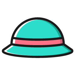 Teal Hat Icon, hat,accessory