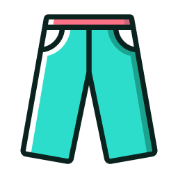 Teal Pants Icon, pants,clothing